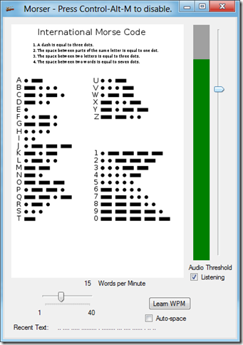 Morser - Keyboard Morse Input Device