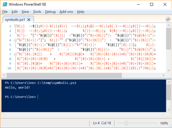 Symbolic PowerShell!